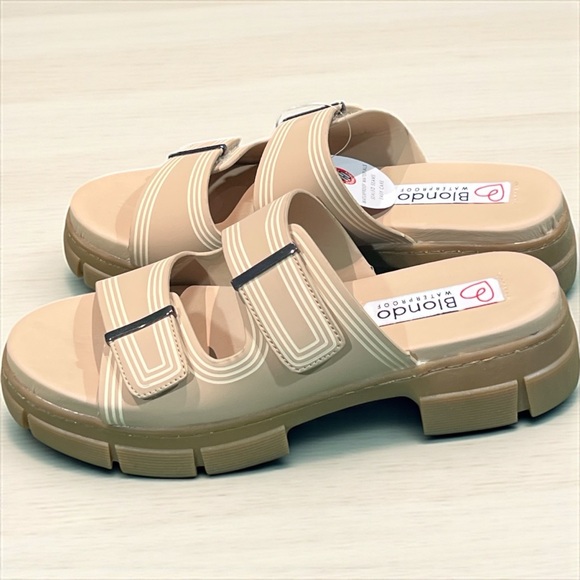 Blondo Women’s Nude Hugh Waterproof Sandals - Picture 1 of 6